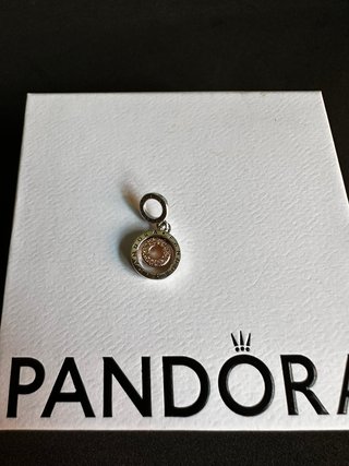 Pandora Charm Círculos Concéntricos Rosa y Plata
