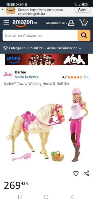 Barbie y caballo con accesorios