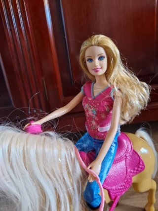 Barbie y caballo con accesorios