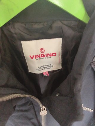Abrigo Vingino azul marino con Doble Puño  Niño/a