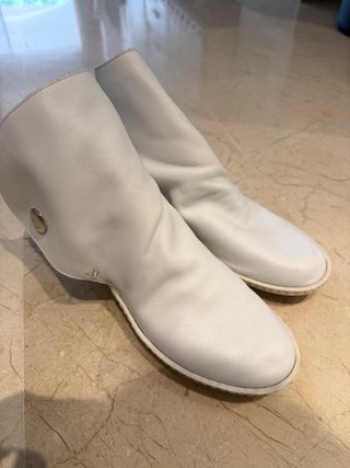 Botas Lanvin Piel Suave Blancas Nuevas