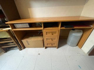 Mesa de estudio de madera 1,65m