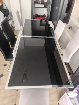 Mesa Acero Inox y Sillas Comedor