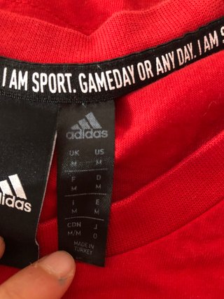 Camiseta Adidas Roja Logo Grande