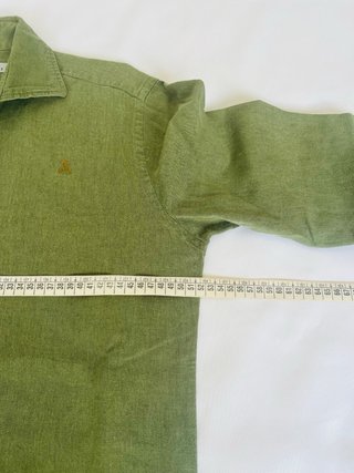 Scalpers Linen Blend Shirt Green 39 Cotton Linen