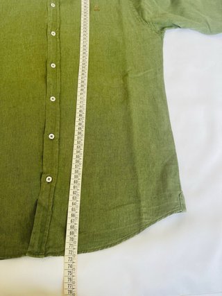 Scalpers Linen Blend Shirt Green 39 Cotton Linen
