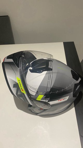 Casco Moto NZI Blanco y Gris