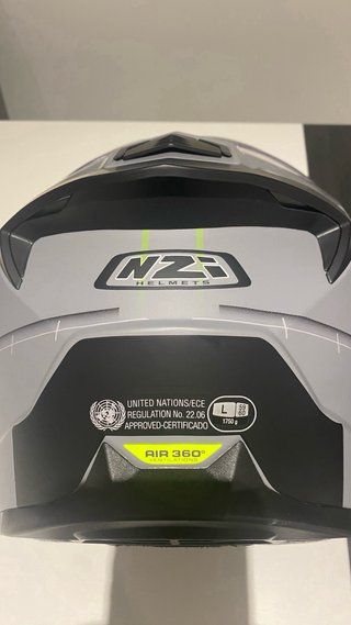 Casco Moto NZI Blanco y Gris