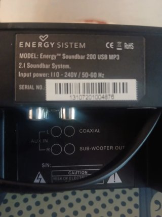 Barra de sonido negra