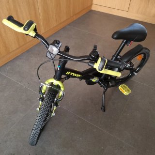 Bicicleta Infantil Btwin Negra y Verde