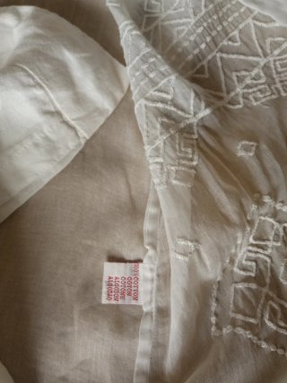 Blusón René Derhy bordado blanco Talla M