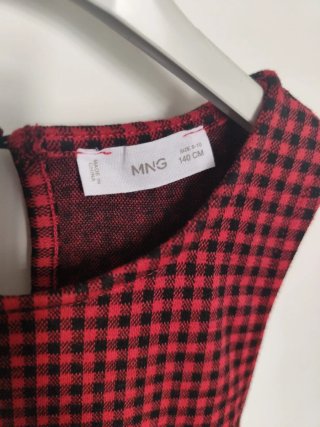Vestido ñina cuadros Mango 9-10 años 140 cm