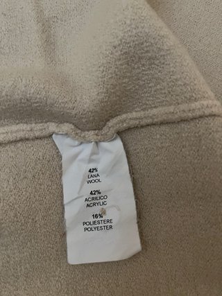 Conjunto twin-set lana beige premamá XL