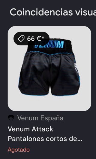 Pantalones Muay Thai Venum Negros y Azules