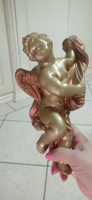 Coppia Angioletti Gesso Dorati