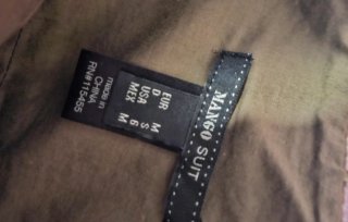 Vestido Mango palabra de honor con lazo Talla M