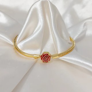 Pulsera Pandora Talla 18 Flor Roja