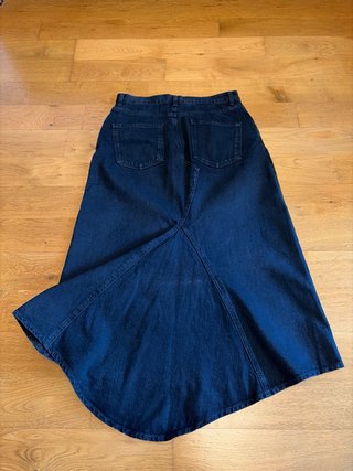 Falda larga denim evasé Zara