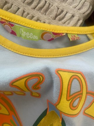 Camiseta Creem Mariposa Y2K Azul y Amarillo