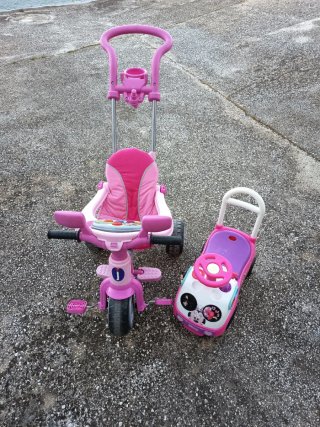 Bicicleta y correpasillos Infantil Rosa