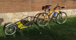 Bici Naranja + Carro Portaequipaje
