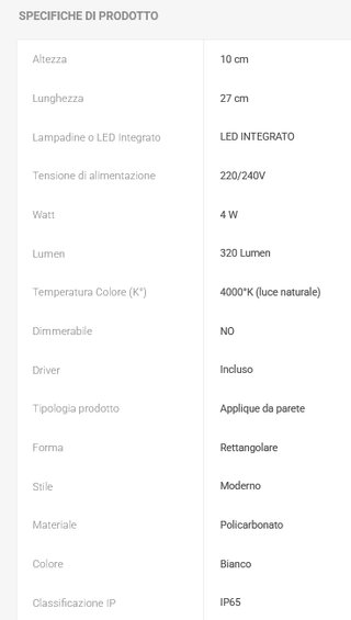 Lampada Led Luce Emergenza 4W IP65 ( SE + SA )