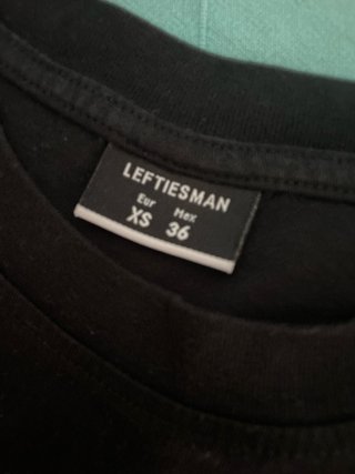Camiseta Lefties Negra Manga Corta Talla XS
