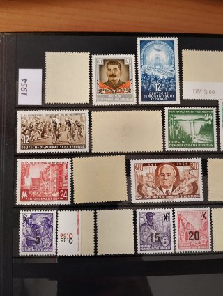 Francobolli RDA 1954 MNH