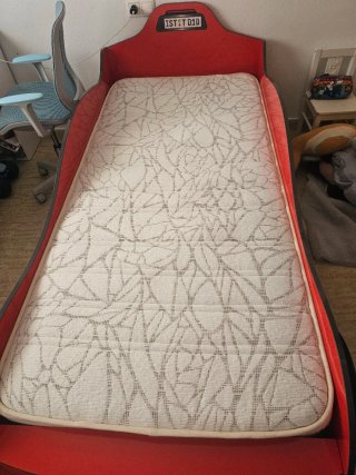 Cama infantil coche con colchón viscoelástico