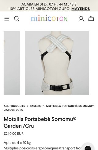Mochila Porta-Bebés Minicoton xSOMOMU