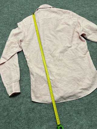 Camisa Scotta Lino Rosa Talla M