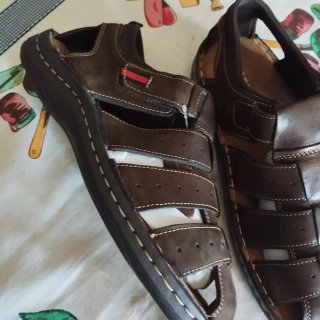 Sandalias Hiperion Piel Marrón Talla 44 Cosidas