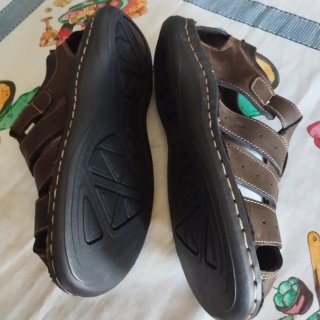Sandalias Hiperion Piel Marrón Talla 44 Cosidas