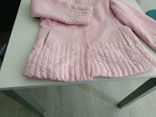Chaqueta rosa acolchada mujer talla XL, capucha