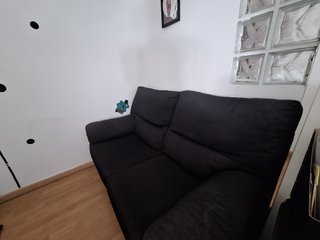 Sofá 2 plazas Conforama negro