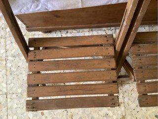 2 Sillas de Jardín Antiguas Madera