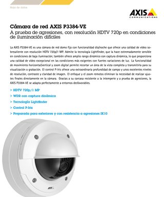 Cámara IP Axis P3384-VE Profesional