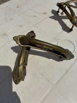 Maniglie vintage in ottone