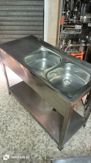 Fregadero Teka   120x50cm con balda  inox debajo