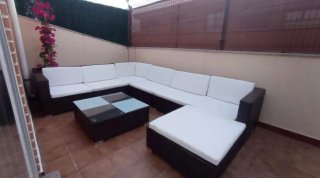 Conjunto sofás exterior ratán