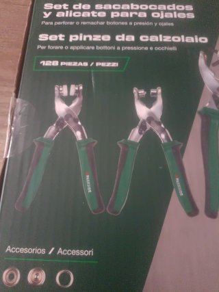 Set Sacabocados y Alicate para Ojales Parkside