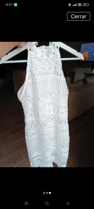 Vestido blanco encaje talla S