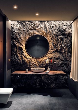 Mueble de baño artesanal madera y hierro