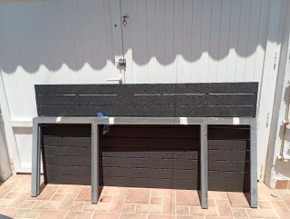 Mesa exterior Resina Negra y Gris
