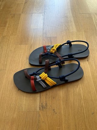 Sandalias Zara Talla 39 Marrón Multicolor
