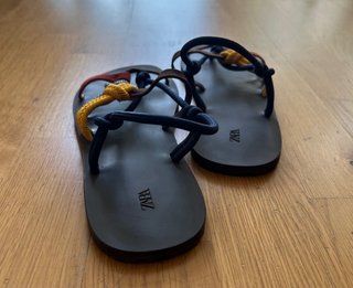 Sandalias Zara Talla 39 Marrón Multicolor