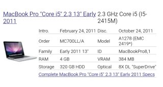 MacBook Pro 13 2011
