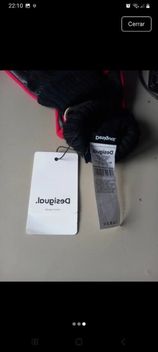 Guantes Desigual Mujer Negro y Rojo