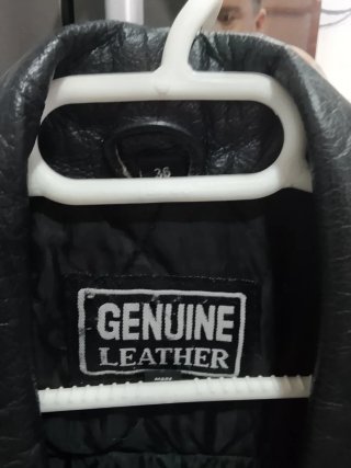 Chaqueta de cuero genuino para hombre