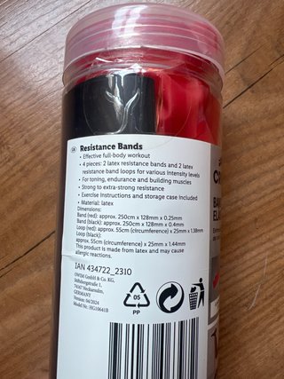 4 Bandas Elásticas CRIVIT Alta Intensidad